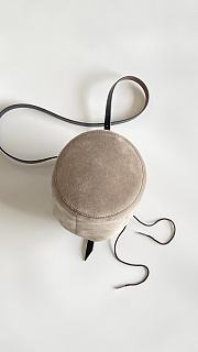 Fortok Maison Margiela Drawstring Leather Bucket Bag Suede Beige 18.5x14x25.5cm - 3