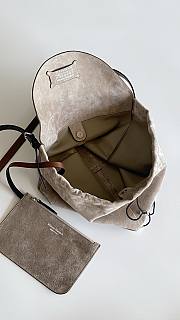 Fortok Maison Margiela Drawstring Bucket Bag Suede Green 38*32*6cm  - 3
