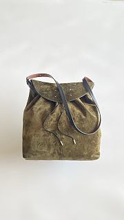 Fortok Maison Margiela Drawstring Bucket Bag Suede Beige 38*32*6cm  - 1