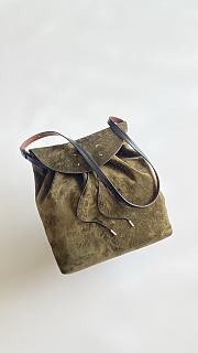Fortok Maison Margiela Drawstring Bucket Bag Suede Beige 38*32*6cm  - 5