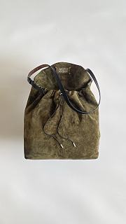 Fortok Maison Margiela Drawstring Bucket Bag Suede Beige 38*32*6cm  - 2