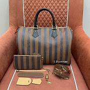 Fortok Louis Vuitton Speedy P9 Bandoulière 40 bag Stripe Brown 40 x 26 x 23CM - 1