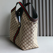 Fortok Gucci Giglio large tote bag Brown GG 60×47×16cm - 5