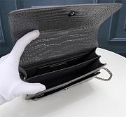 Fortok Saint Laurent Sunset Medium Crocodile Grey 22x8x16cm - 4