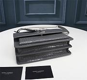 Fortok Saint Laurent Sunset Medium Crocodile Grey 22x8x16cm - 5