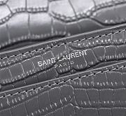 Fortok Saint Laurent Sunset Medium Crocodile Grey 22x8x16cm - 2
