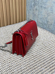 Fortok Saint Laurent Sunset Medium Crocodile Red 22x8x16cm - 5