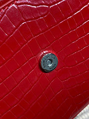 Fortok Saint Laurent Sunset Medium Crocodile Red 22x8x16cm - 4
