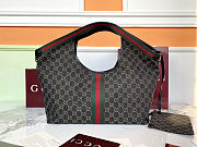 Fortok Gucci Giglio large tote bag Black GG 60×47×16cm - 5