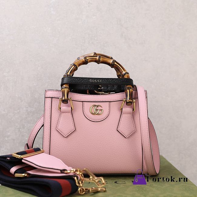 Fortok Gucci Diana mini tote bag in Pink 20 × 16 × 10 cm - 1