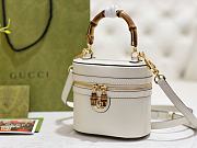 Fortok Gucci mini vanity bag bamboo handle White 13.5 × 15.5 × 4 cm - 5