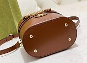Fortok Gucci mini vanity bag bamboo handle Brown 13.5 × 15.5 × 4 cm - 3