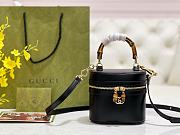 Fortok Gucci mini vanity bag bamboo handle Black 13.5 × 15.5 × 4 cm - 1