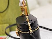 Fortok Gucci mini vanity bag bamboo handle Black 13.5 × 15.5 × 4 cm - 6