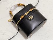 Fortok Gucci mini vanity bag bamboo handle Black 13.5 × 15.5 × 4 cm - 4