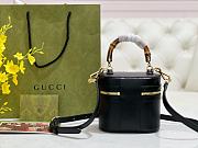 Fortok Gucci mini vanity bag bamboo handle Black 13.5 × 15.5 × 4 cm - 2