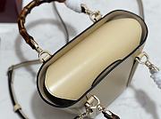 Fortok Gucci Mini Bamboo Top Handle Tote Bag Ivory 27 × 14 × 11.5 cm  - 6