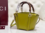 Fortok Gucci Mini Bamboo Top Handle Tote Bag Green 27 × 14 × 11.5 cm - 3