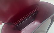 Fortok Gucci Mini Bamboo Top Handle Tote Bag Burgundy 27 × 14 × 11.5 cm - 4
