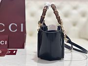 Fortok Gucci Mini Bamboo Top Handle Tote Bag Black 27 × 14 × 11.5 cm - 5