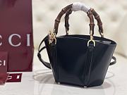 Fortok Gucci Mini Bamboo Top Handle Tote Bag Black 27 × 14 × 11.5 cm - 4