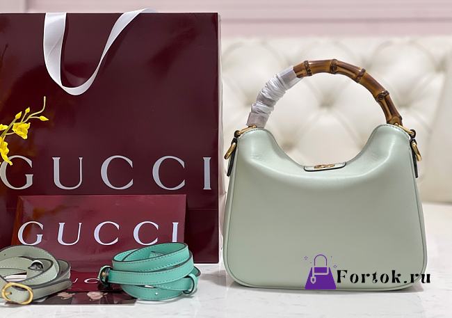 Fortok Gucci Softy Wonka Diana shoulder bag Light Green Mint 24 × 15 × 5 cm - 1