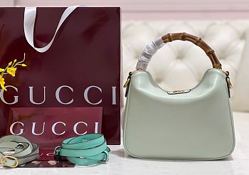 Fortok Gucci Softy Wonka Diana shoulder bag Light Green Mint 24 × 15 × 5 cm