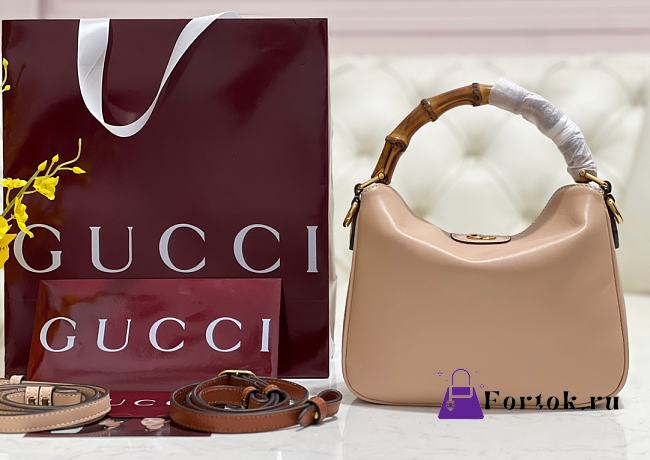Fortok Gucci Softy Wonka Diana shoulder bag Nude 24 × 15 × 5 cm - 1