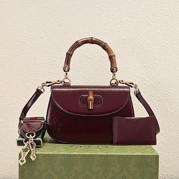 Fortok Gucci Bamboo 1947 mini top handle bag 21*15*7CM
