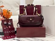 Fortok Gucci Bamboo Diva Burgundy 26.5 × 13 × 8 cm - 1