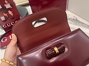 Fortok Gucci Bamboo Diva Burgundy 26.5 × 13 × 8 cm - 6