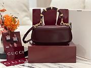 Fortok Gucci Bamboo Diva Burgundy 26.5 × 13 × 8 cm - 5