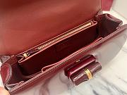 Fortok Gucci Bamboo Diva Burgundy 26.5 × 13 × 8 cm - 4