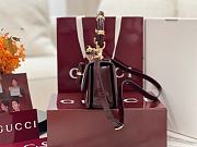 Fortok Gucci Bamboo Diva Burgundy 26.5 × 13 × 8 cm - 3