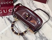 Fortok Gucci Bamboo Diva Burgundy 26.5 × 13 × 8 cm - 2