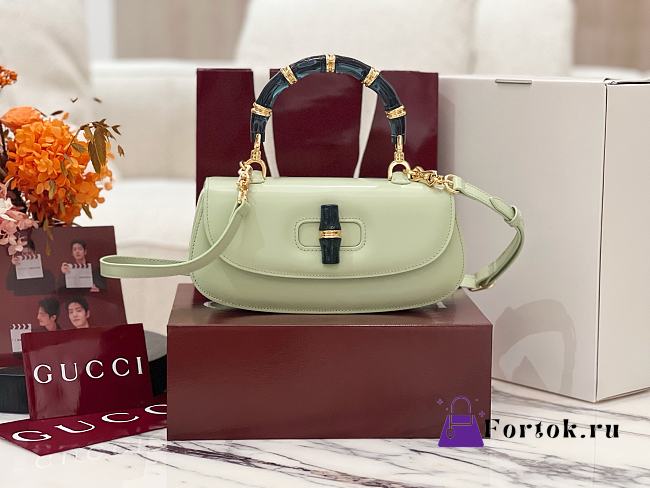 Fortok Gucci Bamboo Diva Green Mint 26.5 × 13 × 8 cm - 1