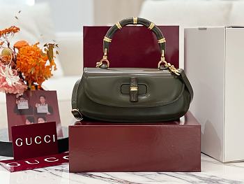 Fortok Gucci Bamboo Diva Olive Green 26.5 × 13 × 8 cm