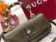 Fortok Gucci Bamboo Diva Olive Green 26.5 × 13 × 8 cm - 3
