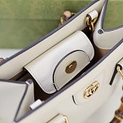 Fortok Gucci Diana Tote Bag Bamboo Handle White 20 × 16 × 10 cm - 5