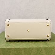 Fortok Gucci Diana Tote Bag Bamboo Handle White 20 × 16 × 10 cm - 4