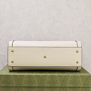 Fortok Gucci Diana Tote Bag Bamboo Handle White 27 × 24 × 11 cm - 4