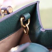 Fortok Gucci Diana Tote Bag Bamboo Handle Green 20 × 16 × 10 cm - 5
