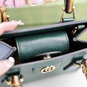 Fortok Gucci Diana Tote Bag Bamboo Handle Green 20 × 16 × 10 cm - 3