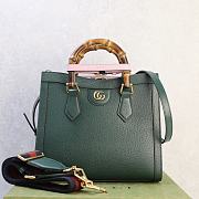 Fortok Gucci Diana Tote Bag Bamboo Handle Green 27 × 24 × 11 cm - 1