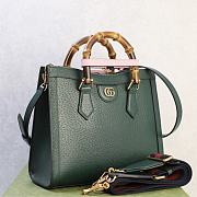 Fortok Gucci Diana Tote Bag Bamboo Handle Green 27 × 24 × 11 cm - 4