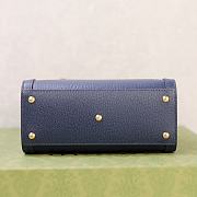 Fortok Gucci Diana Tote Bag Bamboo Handle Blue 20 × 16 × 10 cm - 5