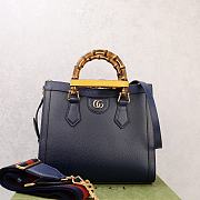 Fortok Gucci Diana Tote Bag Bamboo Handle Blue 27 × 24 × 11 cm - 1
