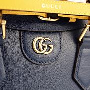 Fortok Gucci Diana Tote Bag Bamboo Handle Blue 27 × 24 × 11 cm - 2
