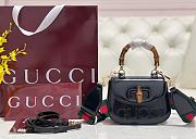 Fortok Gucci Bamboo 1947 Top Handle Black 17 × 12 × 7.5 cm  - 1
