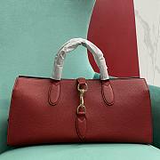 Fortok Gucci Medium Tote Bag with Hook Closure Burgundy 40x 19.5x 12cm - 1